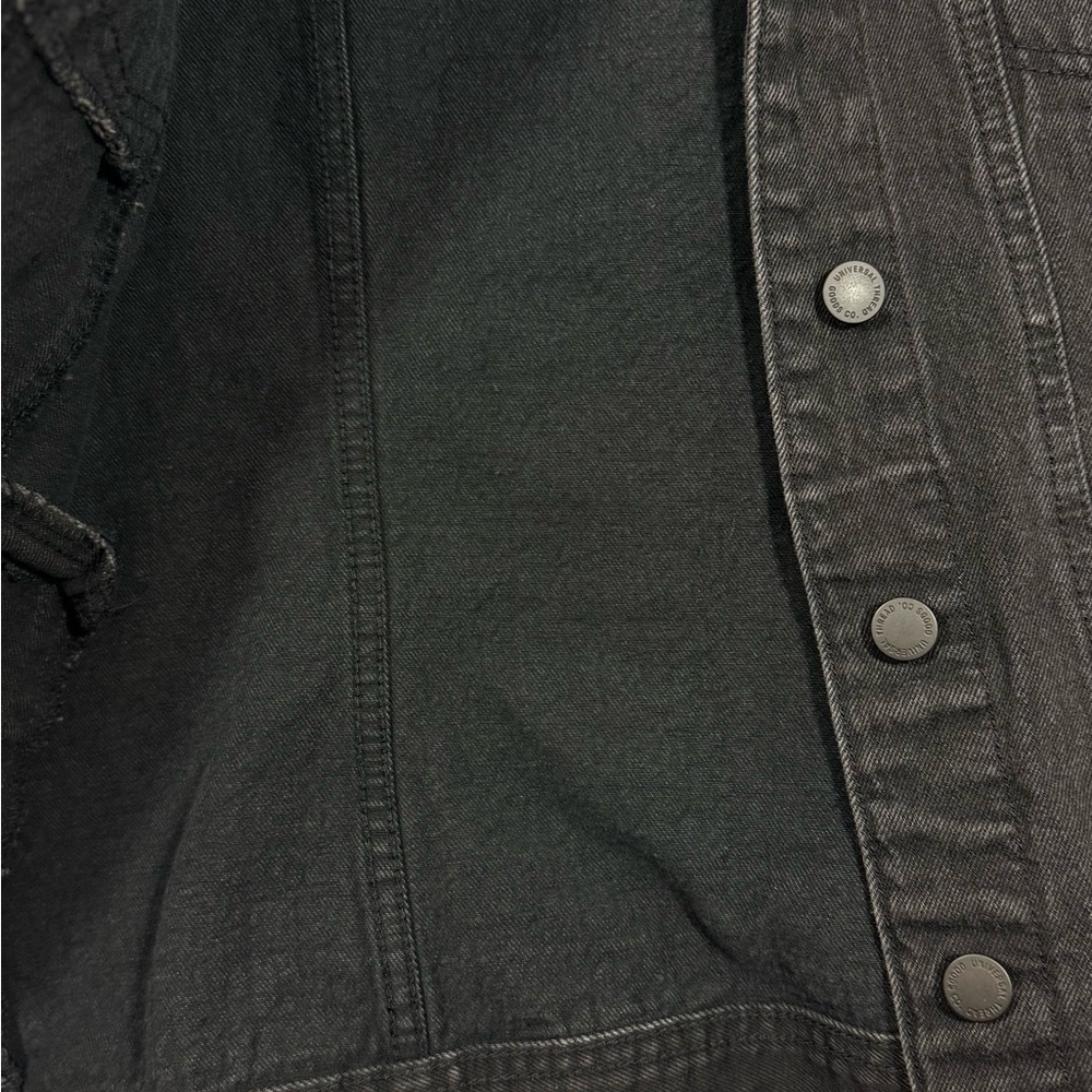 Universal Thread Size Medium Charcoal Black Denim Vest - Picture 4 of 12
